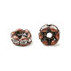 Messing Strass Zwischen perlen&nbsp;X-RB-A014-L6mm-01R-NF-2