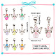 SUNNYCLUE 1 Box 36Pcs Stitch Markers Crochet Stitch Marker Charms Bead Angel Charms Party Favor Fairy Charm Clip On Lobster Clasp Charm Locking Knitting Markers for Weaving Sewing Knit Quilting Craft PALLOY-SC0004-15-2
