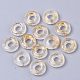 Perles européennes en verre transparent peint par pulvérisation X-GLAA-N035-04F-1