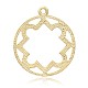 Plaqué anneau d'or alliage pendentifs en strass PALLOY-J611-01G-2