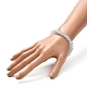 Bracelet extensible en perles rondelles de verre craquelé pour les femmes adolescentes BJEW-JB06813-5