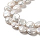 Fili di perle di keshi di perle barocche naturali PEAR-E016-007-3