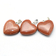 Heart Synthetic Goldstone Pendants G-Q438-13-2
