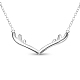 SHEGRACE Beautiful Rhodium Plated 925 Sterling Silver Antler Pendant Necklace JN241A-1