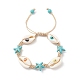 Bracelet en perles tressées en forme d'étoile de mer BJEW-TA00195-1