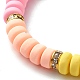 Handmade Polymer Clay Beads Stretch Bracelet for Kid BJEW-JB06871-5