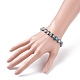 Bracciale elasticizzato con perle di vetro a cuore bling per donna ragazza BJEW-JB07249-5