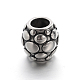 Retro Smooth 304 Stainless Steel Large Hole Barrel Beads STAS-I031-06-1