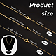 PH PandaHall 18K Gold Plated Cable Box Chain Necklaces NJEW-PH0001-25-2