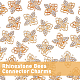 Dicosmetic 60 Uds conector de enlaces de abejas conector de enlaces de abejas encantos de enlace de oro claro colgantes de cristal con doble bucle conector de rhinestone encantos colgante de aleación para la fabricación de joyas ALRI-DC0001-01-3