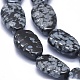 Naturschneeflocke Obsidian Perlen Stränge G-K293-A05-A-3
