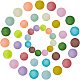NBEADS 320 Pcs 3 Sizes Transparent Frosted Glass Beads Tiny Crystal Glass Round Loose Spacer Beads for Beading Jewelry Making FGLA-NB0001-02-1