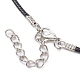 Glass Heart Pendant Necklaces NJEW-JN04476-01-5