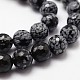Chapelets de perles de flocon de neige en obsidienne naturelle G-D840-12-6mm-3