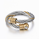 Set di braccialetti e anelli di coppia in acciaio inossidabile di tendenza SJEW-H073-09-5