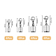 SUPERFINDINGS 16Pcs 4 Styles 304 Stainless Steel Lobster Claw Clasps FIND-FH0006-21-2