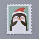Pinguin Muster Weihnachten Kraft Papier Tags CDIS-E010-02F-1
