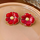 Aretes de aleación de esmalte&nbsp;EJEW-H156-01G-1