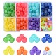 184 perline di plastica trasparente in 8 colori KY-YW0001-52-1