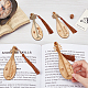 Nbeads 4Pcs 4 Style Ancient Musical Instrument Pipa Chinese Style Bookmark with Tassels for Book Lover AJEW-NB0002-72-3
