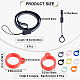 CRASPIRE 50PCS Anti-Lost Lanyard Set Including 5pcs Necklace Lanyards Pendant Holder Lanyard Safety Neck Strap 45pcs Silicone Ring Soft Pen Protective Ring for Daily Life Key Chains Outdoor Activities AJEW-CP0007-10-2