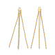 Brass Big Chain Tassel Pendants X-KK-S355-003-NF-1