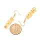 Natural Citrine Chip Beaded Dangle Earrings EJEW-JE04788-10-4