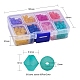 640Pcs 8 Colors Frosted Acrylic Beads MACR-YW0001-84-3