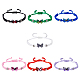 Fibloom 7 pz braccialetto a maglie a farfalla in lega di 7 colori BJEW-FI0001-81-8