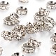 Brass Rhinestone Spacer Beads RB-A020-7mm-01P-1