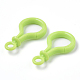 Opaque Solid Color Bulb Shaped Plastic Push Gate Snap Keychain Clasp Findings KY-T021-01F-3