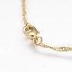 Brass Necklace Making X-MAK-L010-02G-3