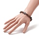 Bracelet extensible perlé de pierres précieuses et de bois de rose naturel pour hommes femmes BJEW-JB09292-3
