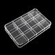 12 Compartments Rectangle Plastic Bead Storage Containers CON-Q025-02-1