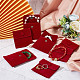 NBEADS 12 Pcs Velvet Jewelry Pouches with Snap Button TP-NB0001-41A-03-6