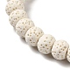 Brins de perles teintes en pierre de lave naturelle X-G-Z036-B01-04-3