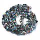 Electroplate Transparent Glass Beads Strands EGLA-N002-20A-D06-2