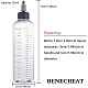 Benecreat 8 Packung 230 ml transparente Plastikflasche mit Drehverschluss und abgestufter Messung für Flüssigkeiten TOOL-BC0008-24-2