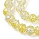 Transparent Crackle Baking Painted Glass Beads Strands DGLA-T003-01B-15-3