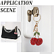 BENECREAT 2 Styles Lovely Cherry with Leaves Keychain KEYC-BC0001-13-6