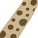 Ruban gros-grain beige et camel points imprimés pour la décoration de partie bricolage hairbow X-SRIB-A010-25mm-06-1
