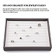 Boîtes de présentation de bijoux en bois ODIS-P003-05-3