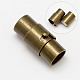 Brass Locking Tube Magnetic Clasps KK-Q089-AB-2