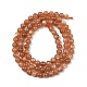 Natürliche sunstone Perlen Stränge&nbsp;G-G066-4mm-5