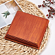 FINGERINSPIRE Nature Wood Display Base Square Orange Red Wooden Base 12.5x12.5x2cm Wood Display Stand Wooden Pedestal for Figure Toy Model DIY Crafts Display or Home Decoration AJEW-WH0251-17-6