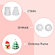 Superfindings 2 個 2 スタイル クリスマス キャンドル シリコン型  香りのよいキャンドル作りに  木と雪だるま  ホワイト  6.3~6.6x7~7.4cm  内径：5.1~5.5x6.8~7.1のCM  1個/スタイル CAND-FH0001-03-3