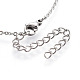 Puces d'oreilles en 304 acier inoxydable et ensemble de bijoux des colliers avec pendentif SJEW-L136-15M-3