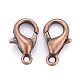Red Copper Tone Zinc Alloy Lobster Claw Clasps X-E103-NFR-3