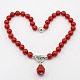 Cadeaux de fête des mères à la mode shell perles colliers de perles pour les femmes X-NJEW-M004-01C-1