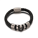 Unisex Braided Leather Cord Bracelets BJEW-L542-10-1